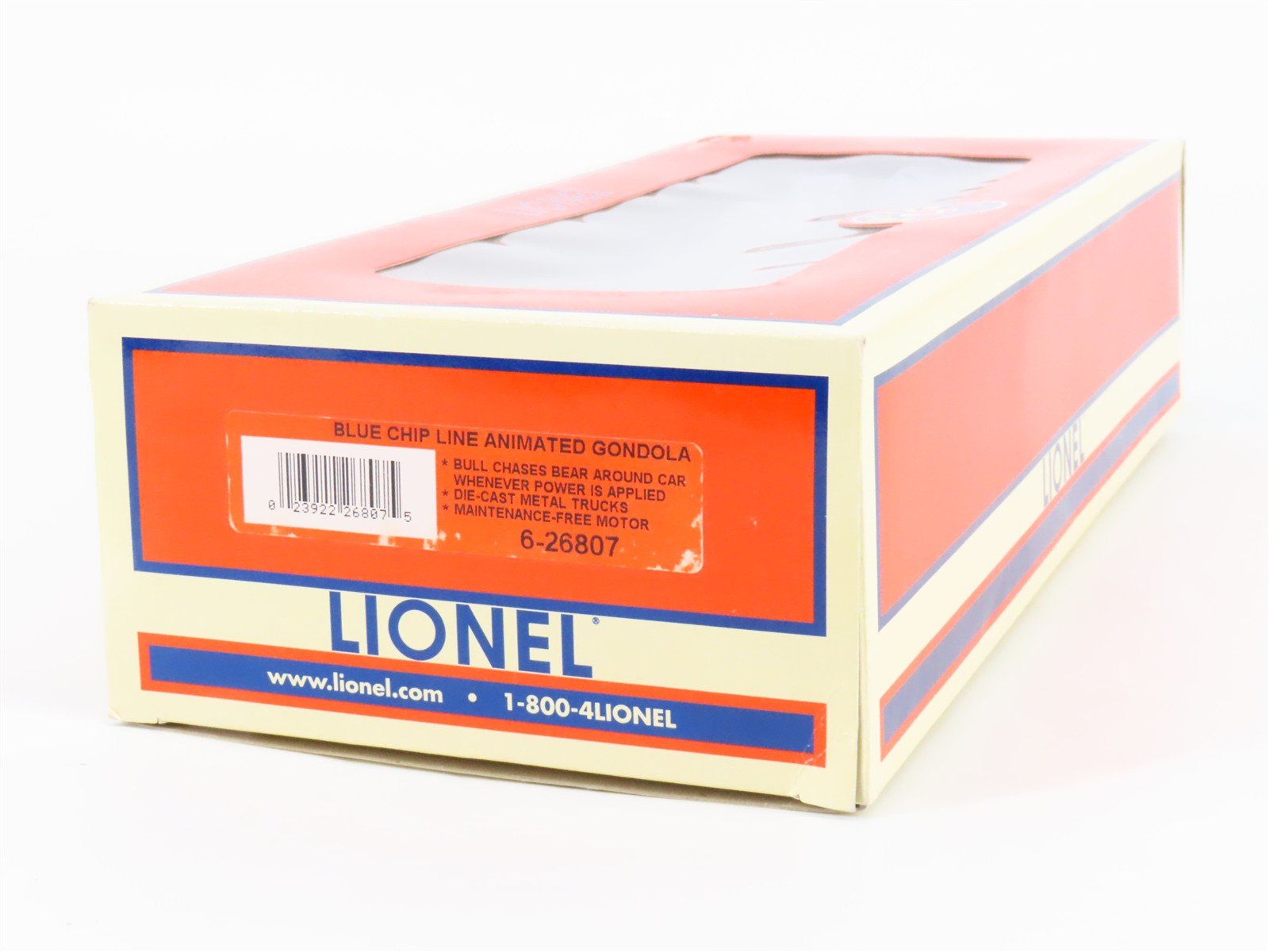 O Gauge 3-Rail Lionel 6-26807 Blue Chip Line Animated Bull & Bear Chase Gondola