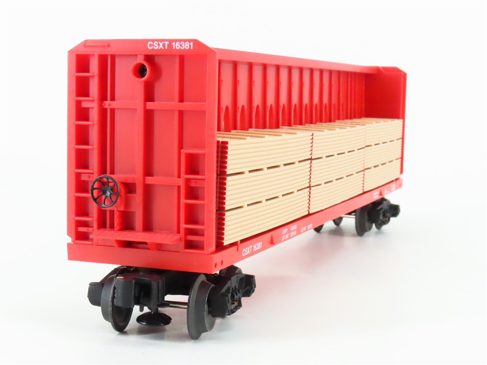 O Gauge 3-Rail Lionel 6-16381 CSXT Centerbeam Flat Car #16381 w/ Lumber Load