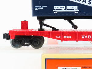 O Gauge 3-Rail Lionel 6-36065 WAB Wabash TOFC Flat Car #25536 w/ Trailer