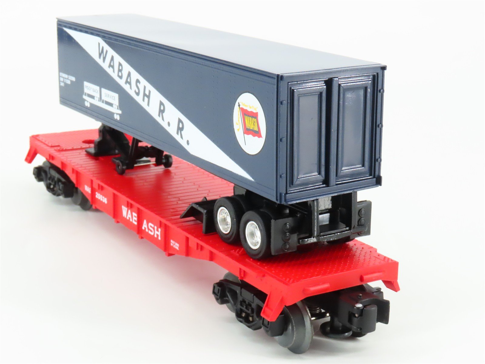 O Gauge 3-Rail Lionel 6-36065 WAB Wabash TOFC Flat Car #25536 w/ Trailer