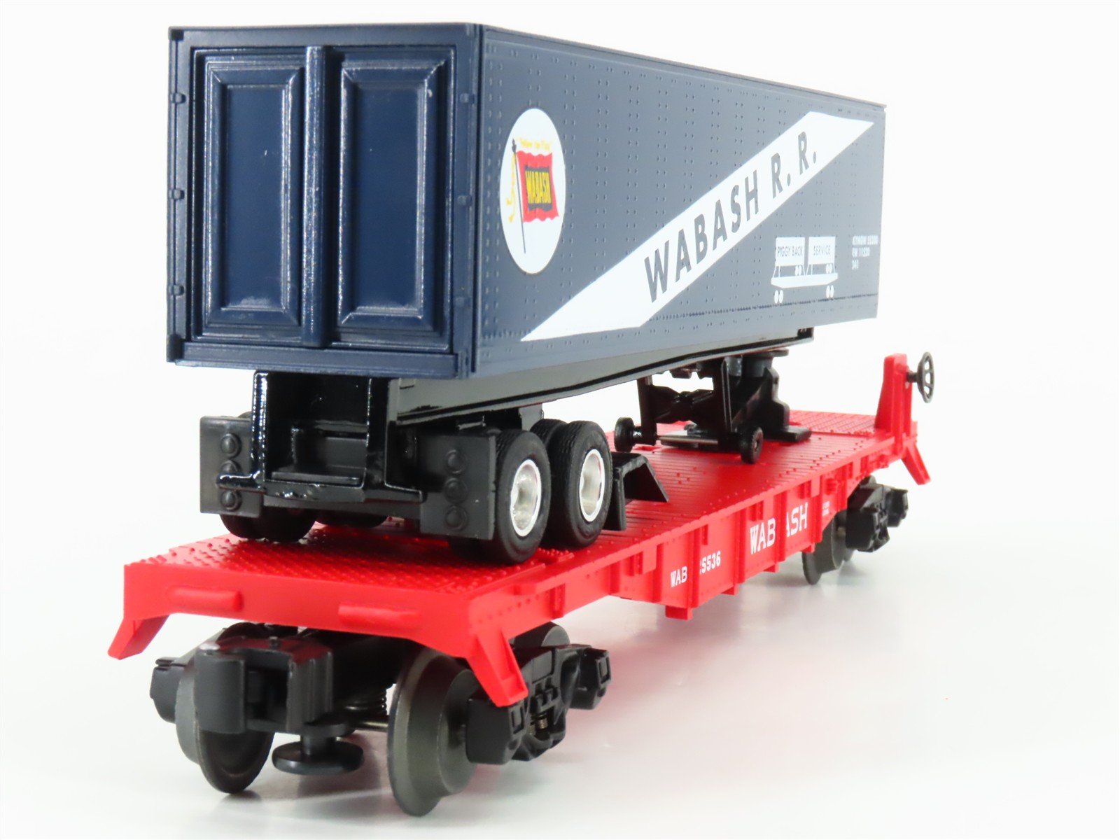 O Gauge 3-Rail Lionel 6-36065 WAB Wabash TOFC Flat Car #25536 w/ Trailer