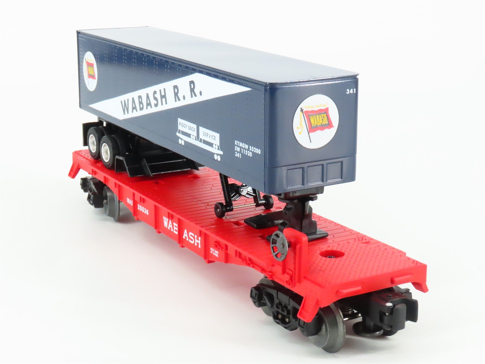 O Gauge 3-Rail Lionel 6-36065 WAB Wabash TOFC Flat Car #25536 w/ Trailer