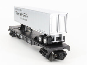 O Gauge 3-Rail Lionel 6-16374 D&RGW Rio Grande TOFC Flat Car #16374 w/ Trailer