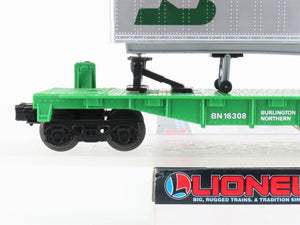 O Gauge 3-Rail Lionel 6-16308 BN Burlington Northern TOFC Flat Car w/ Trailer