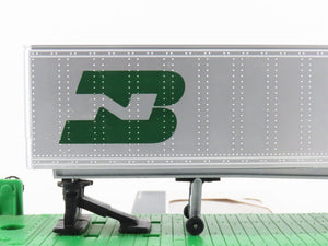 O Gauge 3-Rail Lionel 6-16308 BN Burlington Northern TOFC Flat Car w/ Trailer