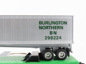 O Gauge 3-Rail Lionel 6-16308 BN Burlington Northern TOFC Flat Car w/ Trailer