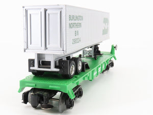 O Gauge 3-Rail Lionel 6-16308 BN Burlington Northern TOFC Flat Car w/ Trailer