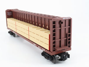 O Gauge 3-Rail Lionel 6-16372 SOU Southern Centerbeam Flat Car w/ Lumber Load