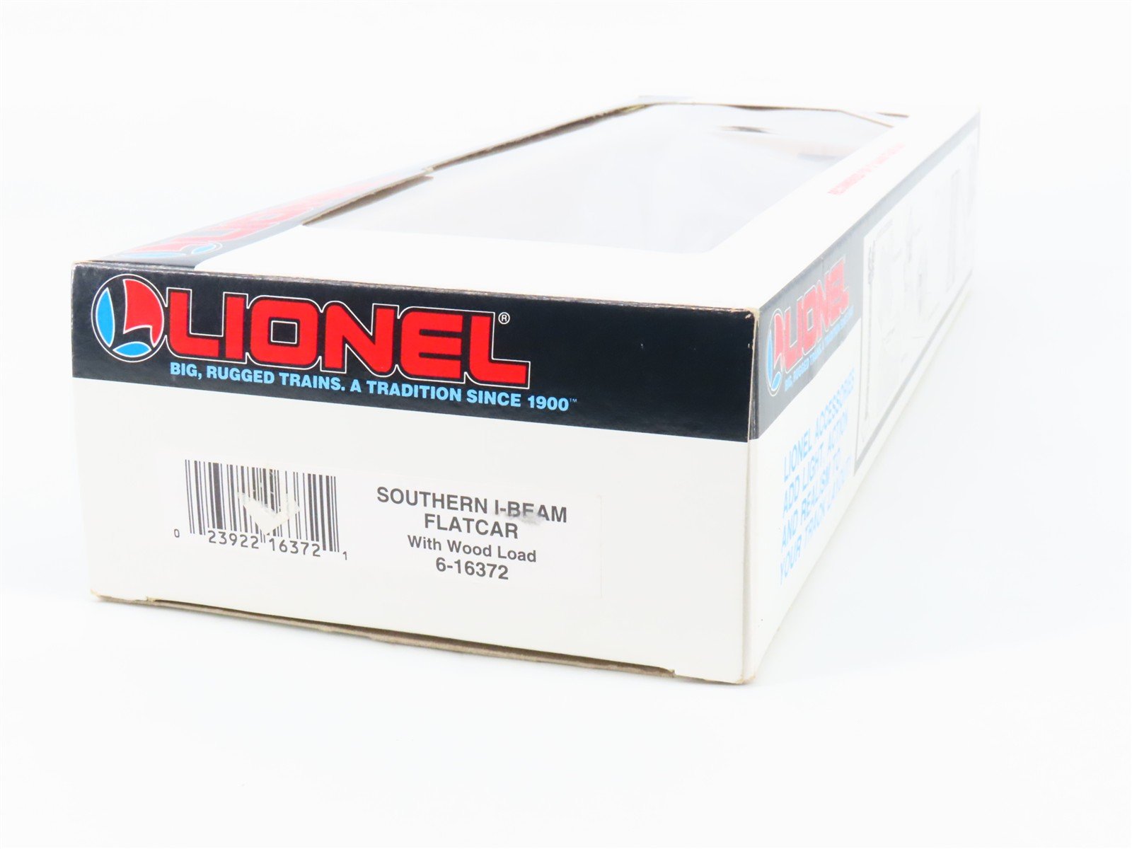 O Gauge 3-Rail Lionel 6-16372 SOU Southern Centerbeam Flat Car w/ Lumber Load