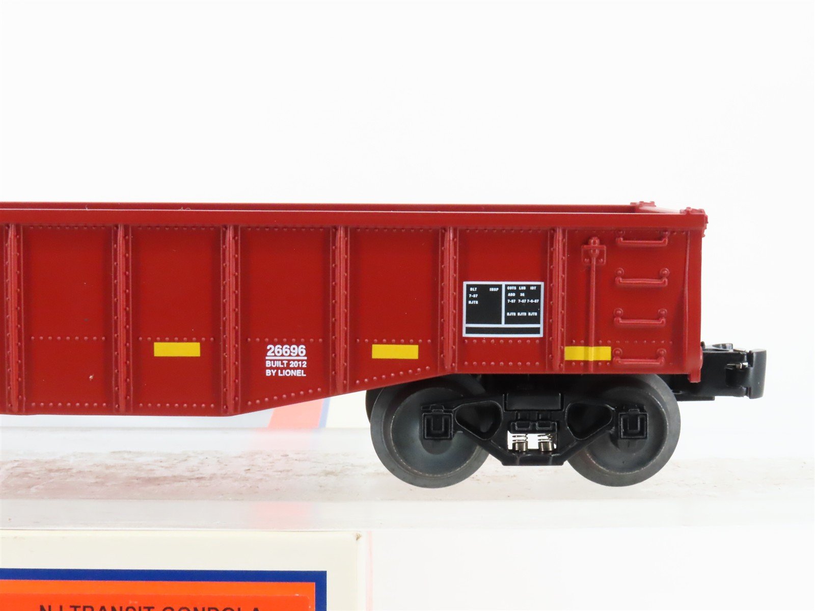 O Gauge 3-Rail Lionel 6-26696 NJTR NJ Transit Gondola #9412 w/ Lumber Load
