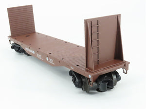 O27 Gauge 3-Rail Industrial Rail IDM 7503 ATSF Santa Fe Bulkhead Flat Car #92993