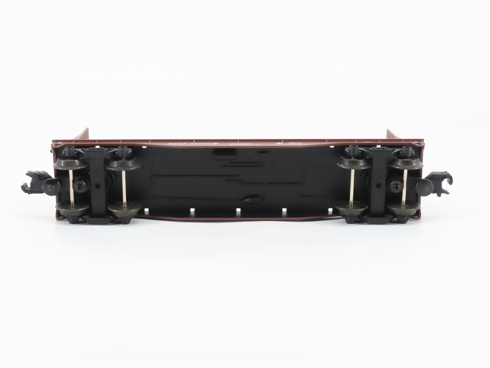 O27 Gauge 3-Rail Industrial Rail IDM 7503 ATSF Santa Fe Bulkhead Flat Car #92993