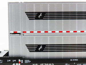 O Gauge 3-Rail MTH RailKing 30-76009 NS Husky Stack Car #157683 w/ Containers