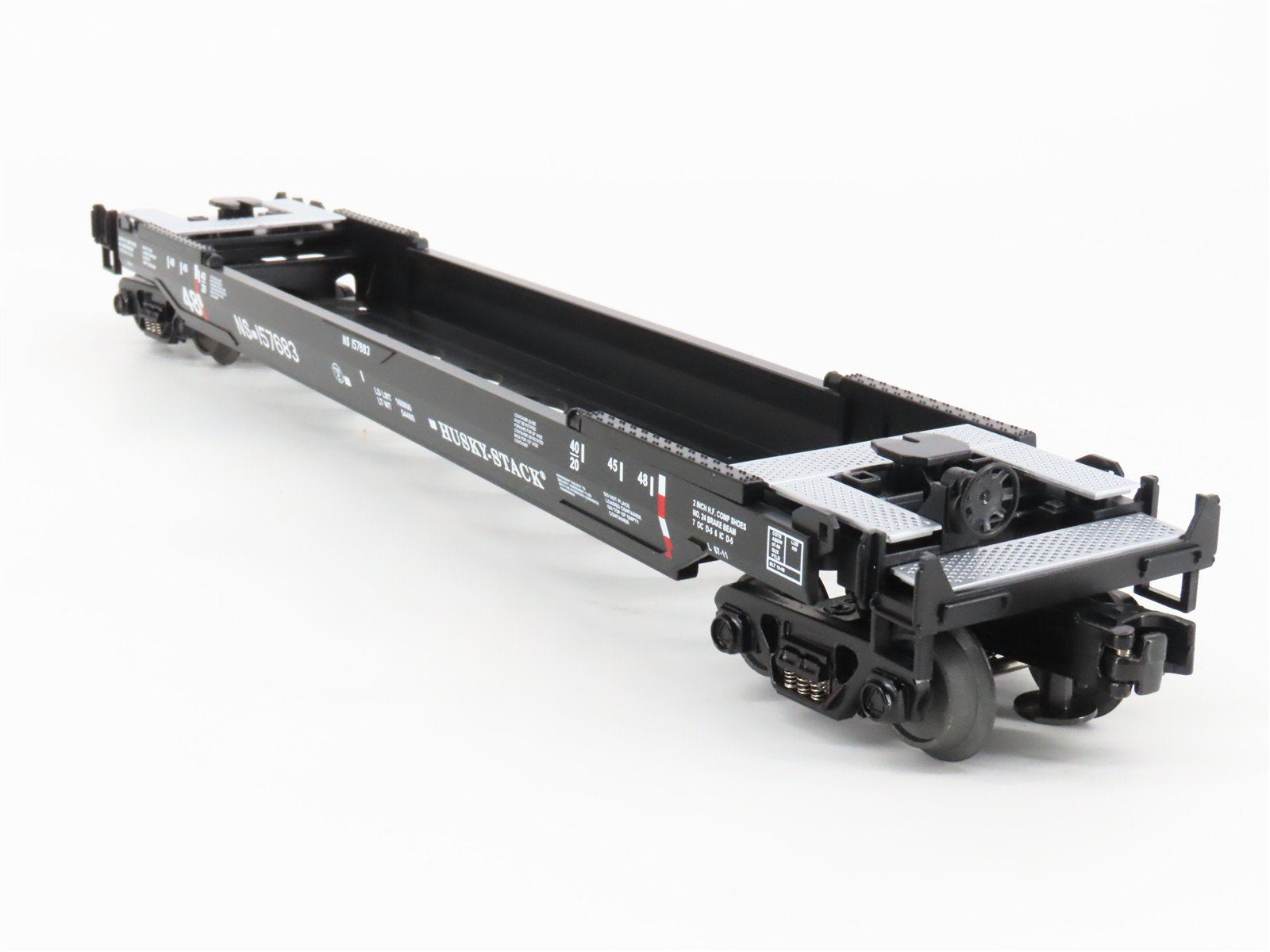 O Gauge 3-Rail MTH RailKing 30-76009 NS Husky Stack Car #157683 w/ Containers