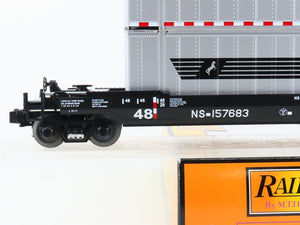 O Gauge 3-Rail MTH RailKing 30-76009 NS Husky Stack Car #157683 w/ Containers
