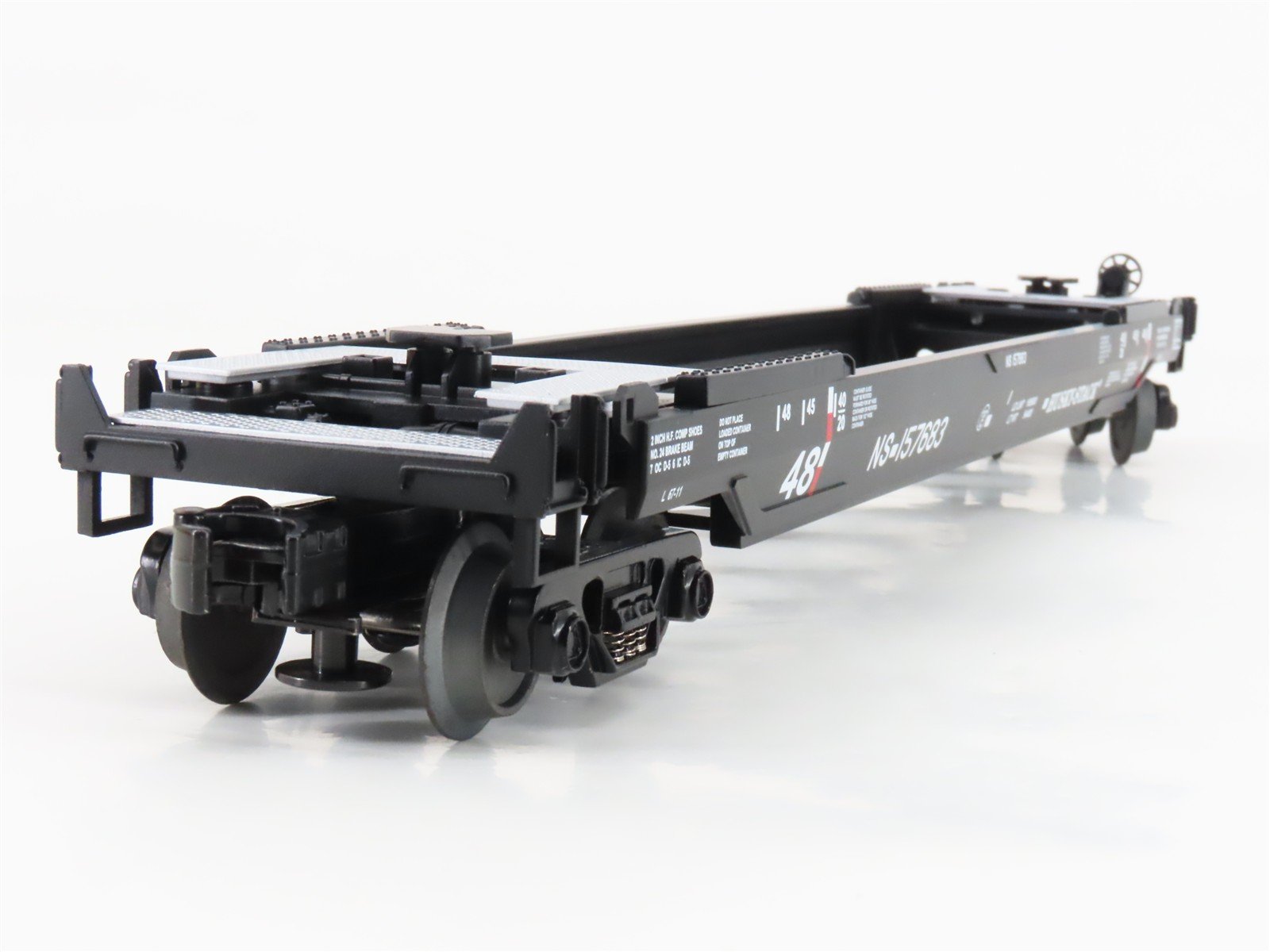 O Gauge 3-Rail MTH RailKing 30-76009 NS Husky Stack Car #157683 w/ Containers