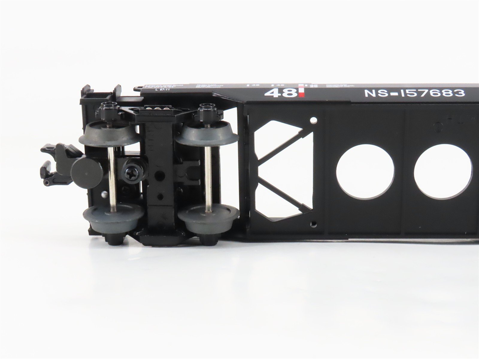 O Gauge 3-Rail MTH RailKing 30-76009 NS Husky Stack Car #157683 w/ Containers