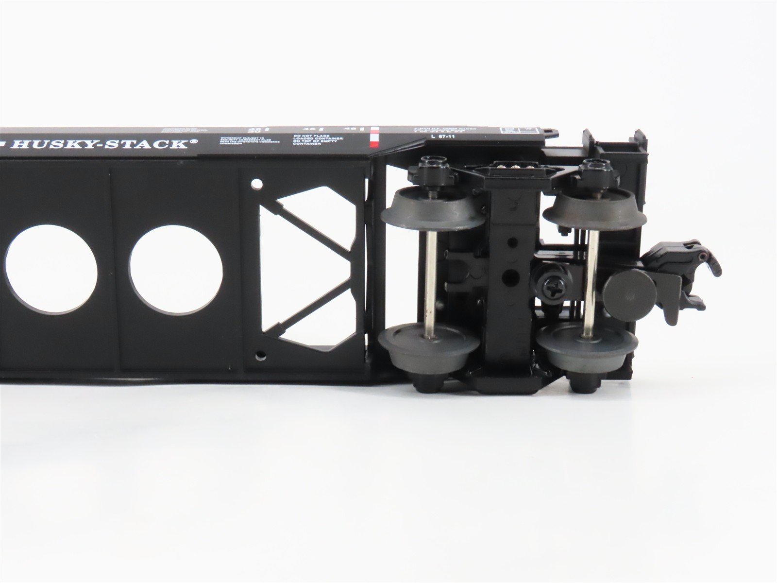 O Gauge 3-Rail MTH RailKing 30-76009 NS Husky Stack Car #157683 w/ Containers