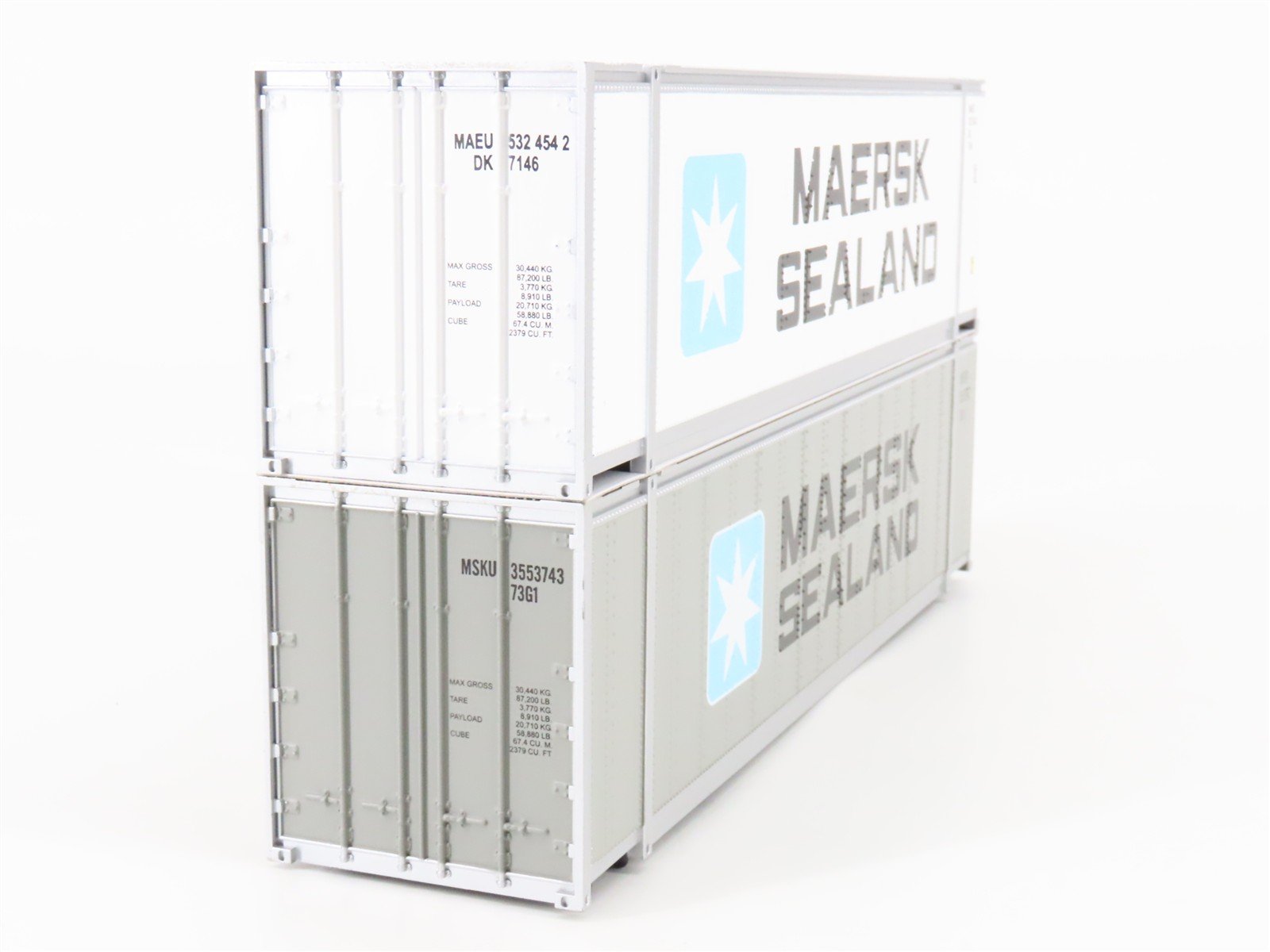 O 3-Rail MTH RailKing 30-76009 MAEX Maersk Husky Stack Car #291000 w/ Containers