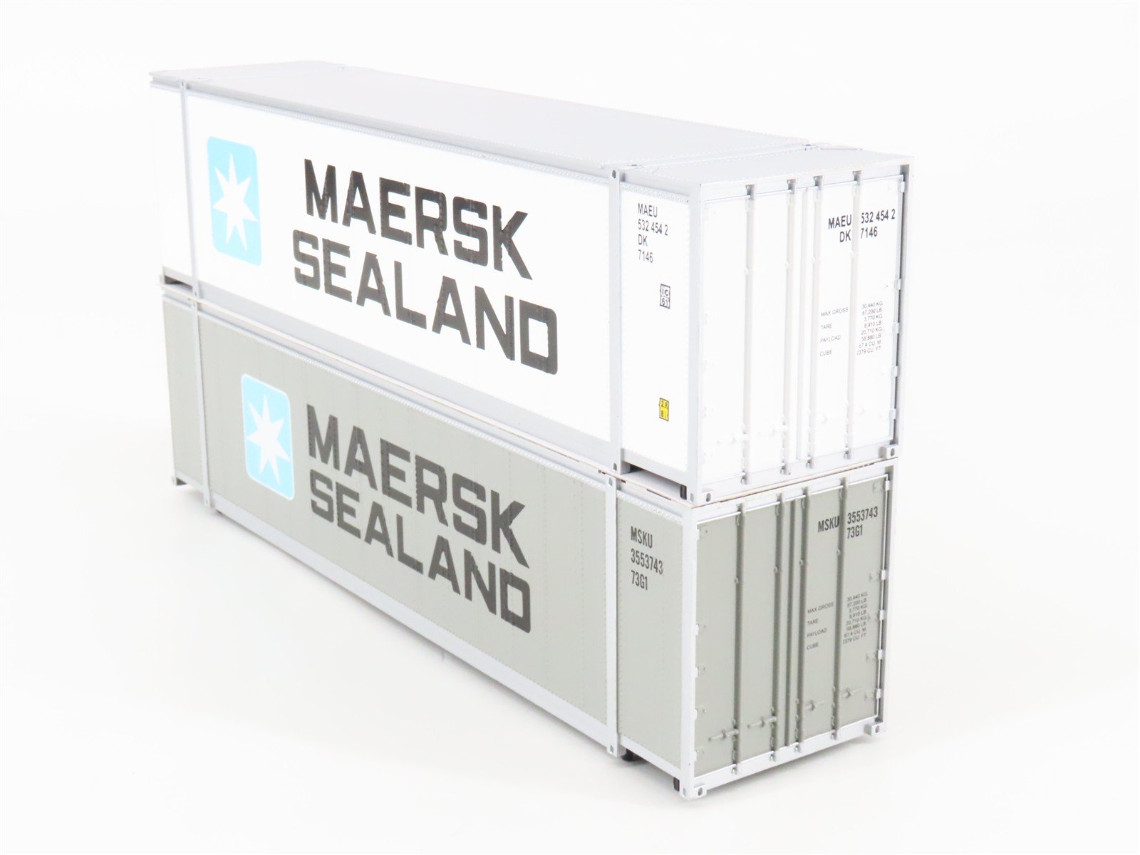 O 3-Rail MTH RailKing 30-76009 MAEX Maersk Husky Stack Car #291000 w/ Containers