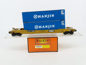 O Gauge 3-Rail MTH Rail King 30-7643 DTTX Hanjin Husky Stack Car #456558