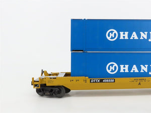 O Gauge 3-Rail MTH Rail King 30-7643 DTTX Hanjin Husky Stack Car #456558