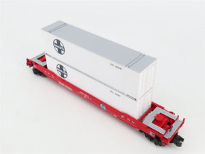 O Gauge 3-Rail MTH Rail King 30-7644 BNSF/ATSF Husky Stack Car #212261