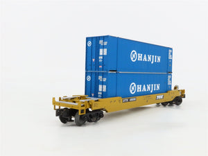 O Gauge 3-Rail MTH Rail King 30-7643 DTTX Hanjin Husky Stack Car #456558