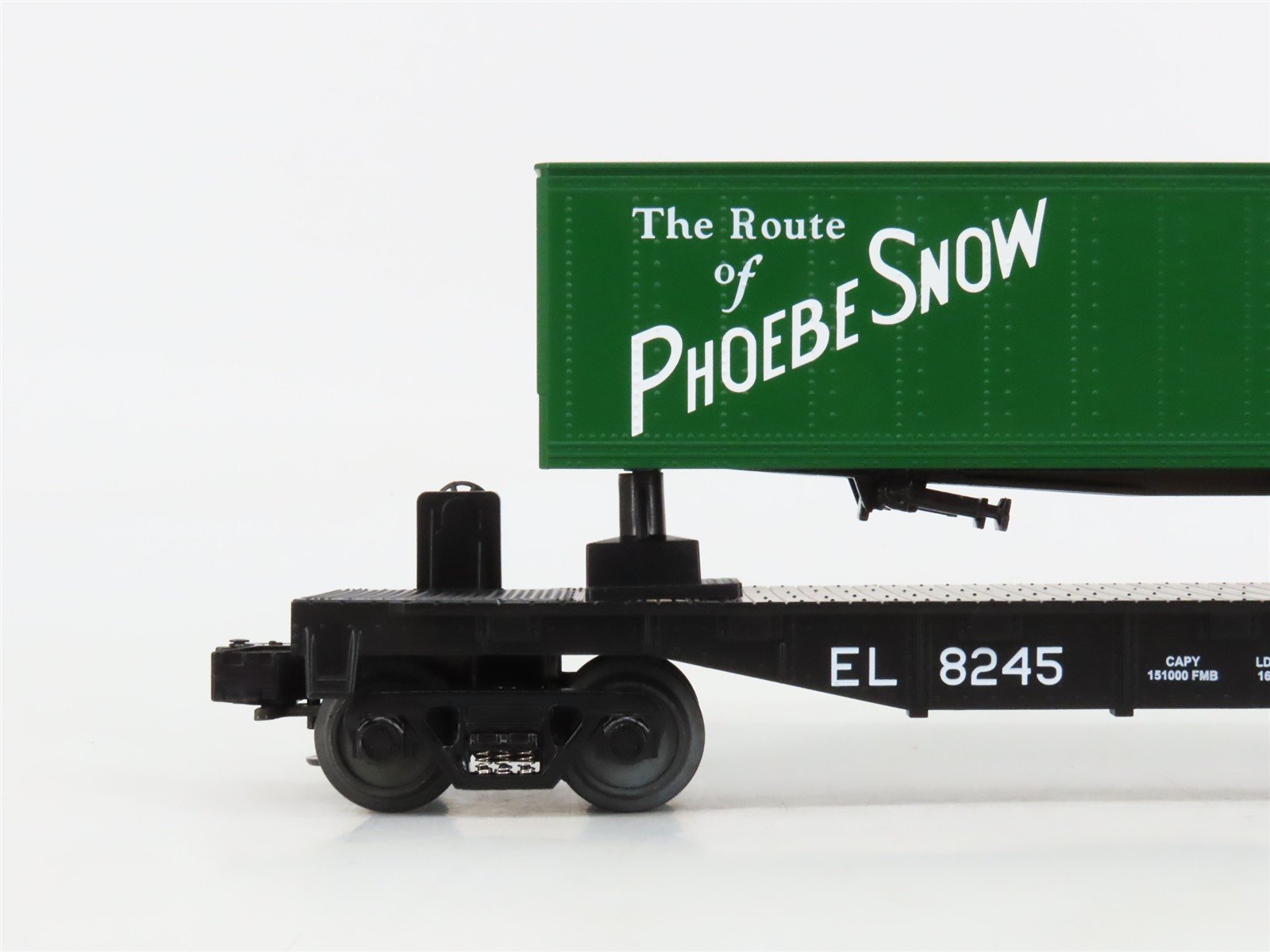 O Gauge 3-Rail MTH Rail King 30-7683 EL Erie Lackawanna Flat Car #8245 w/Trailer