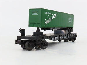 O Gauge 3-Rail MTH Rail King 30-7683 EL Erie Lackawanna Flat Car #8245 w/Trailer