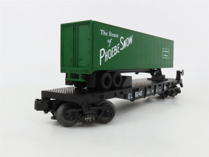 O Gauge 3-Rail MTH Rail King 30-7683 EL Erie Lackawanna Flat Car #8245 w/Trailer