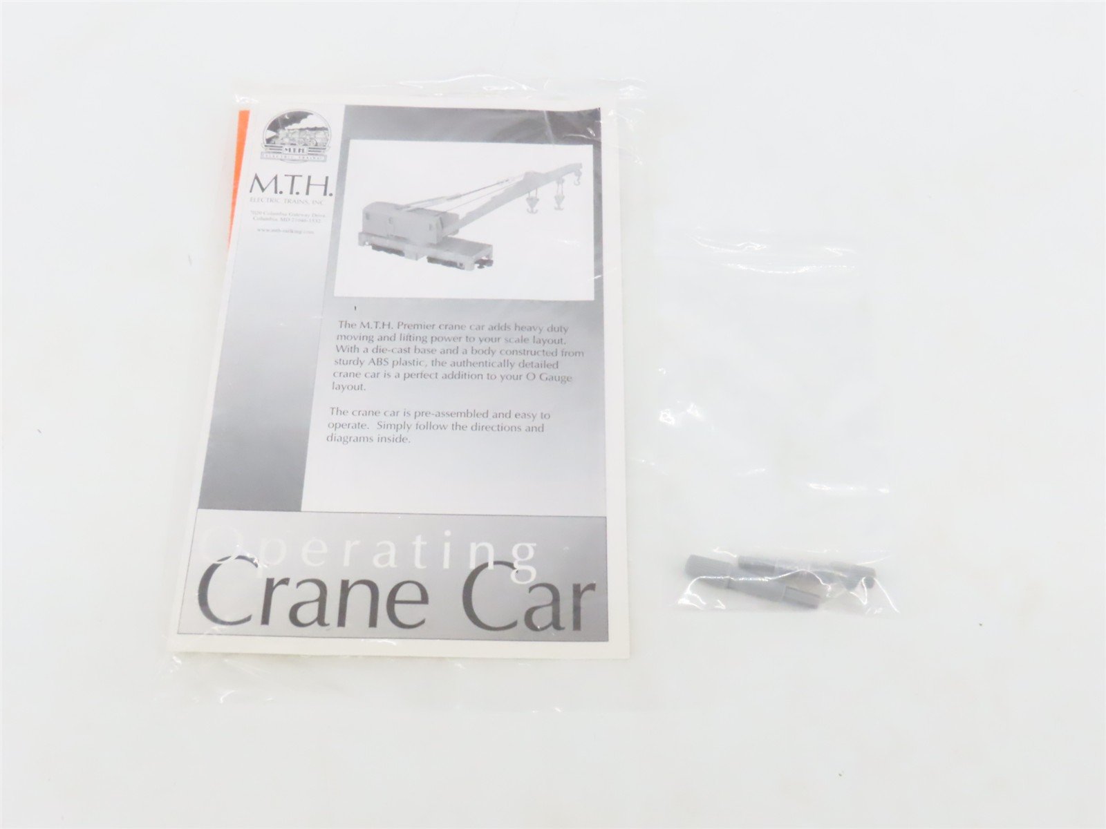 O Gauge 3-Rail MTH 20-98259 CR Conrail Railroad Crane Car #50205