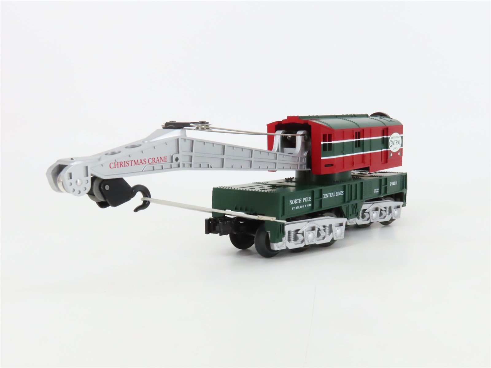 O Gauge 3-Rail Lionel 6-29303 North Pole Central Christmas Crane Car #29303