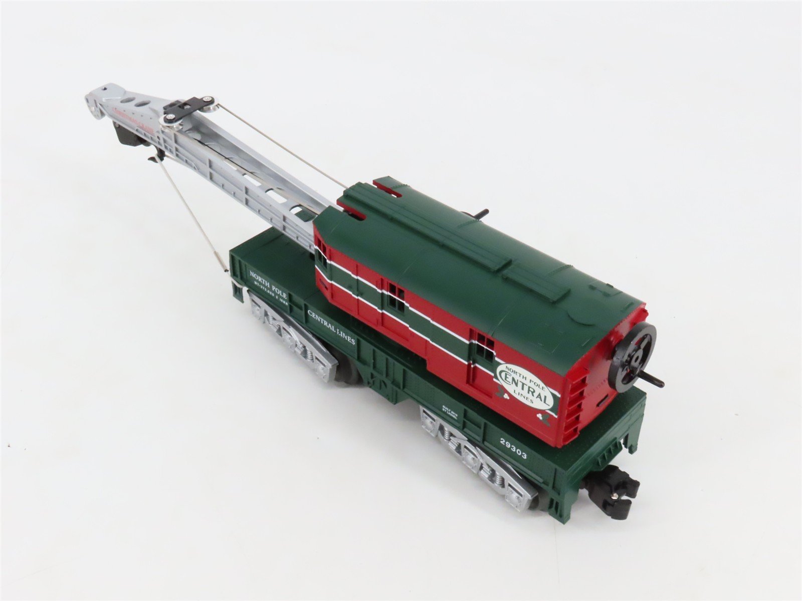O Gauge 3-Rail Lionel 6-29303 North Pole Central Christmas Crane Car #29303