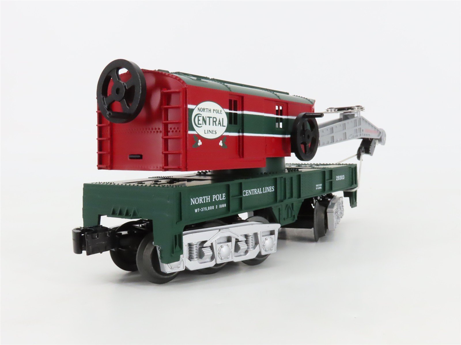 O Gauge 3-Rail Lionel 6-29303 North Pole Central Christmas Crane Car #29303