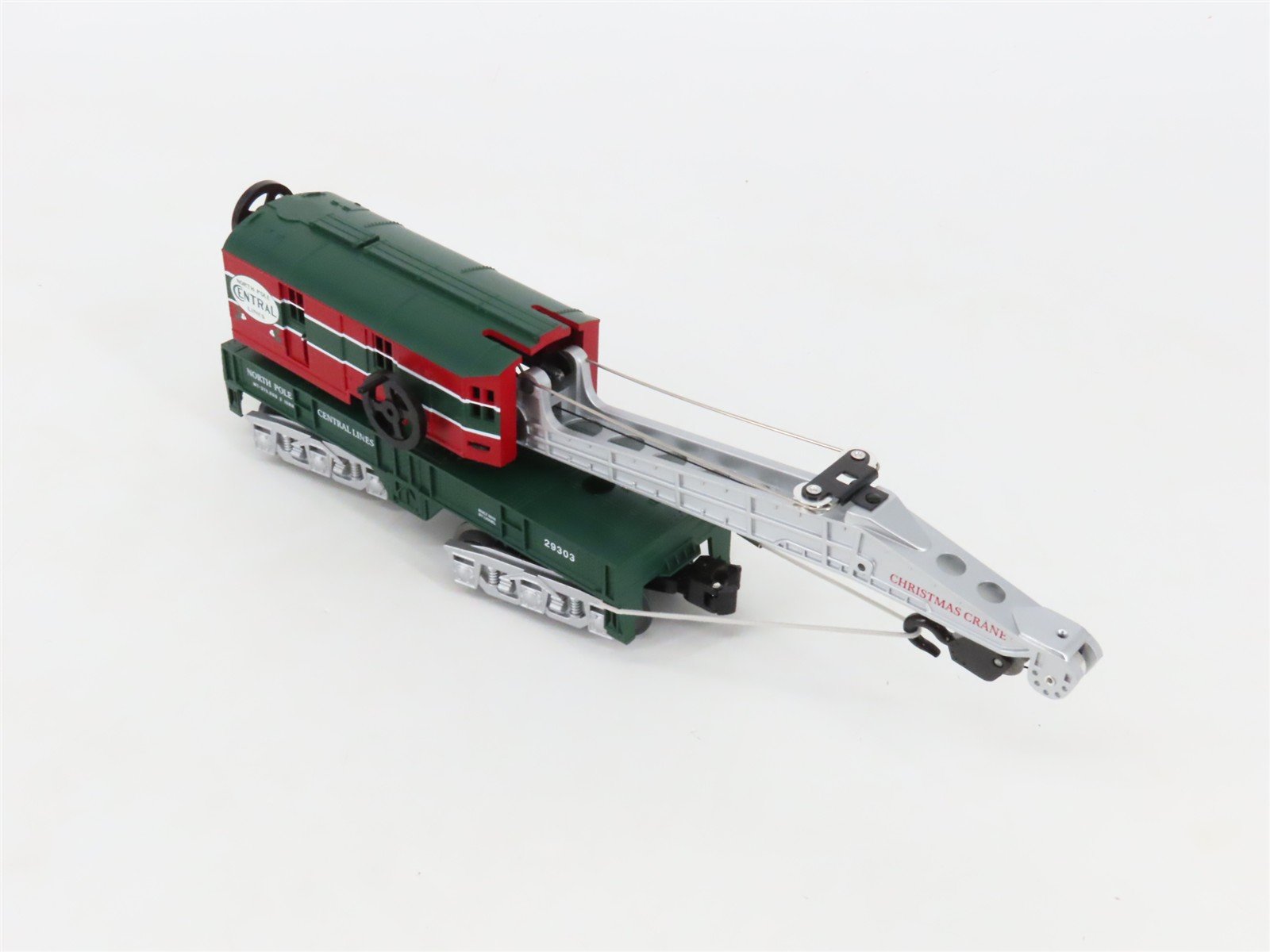 O Gauge 3-Rail Lionel 6-29303 North Pole Central Christmas Crane Car #29303