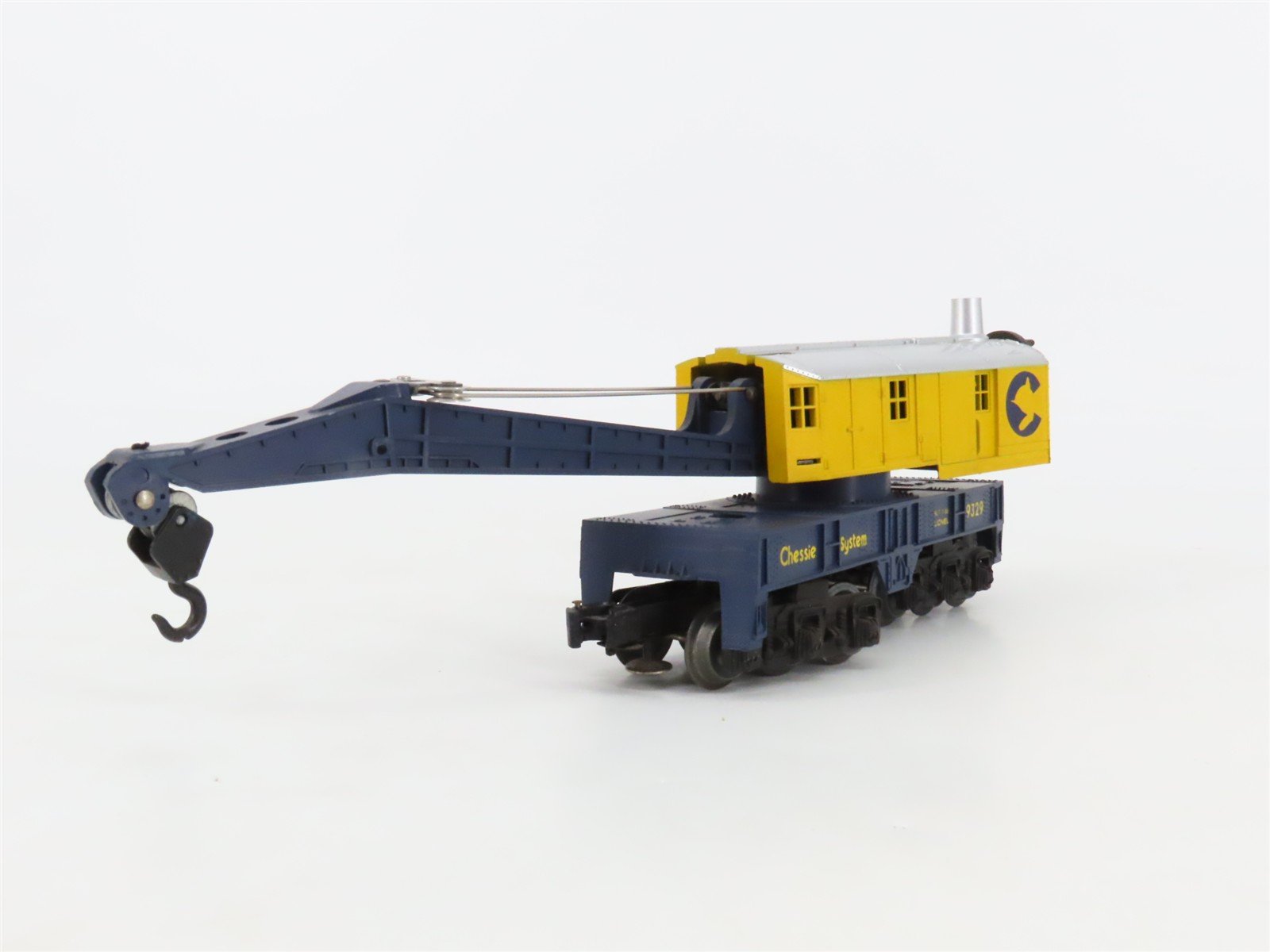 O Gauge 3-Rail Lionel 6-9329 Chessie System Crane Car #9329