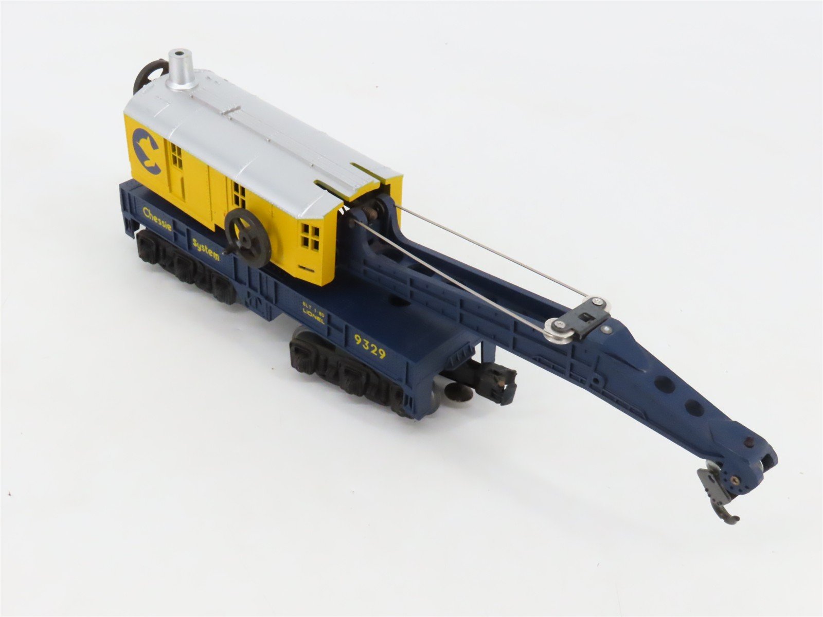 O Gauge 3-Rail Lionel 6-9329 Chessie System Crane Car #9329