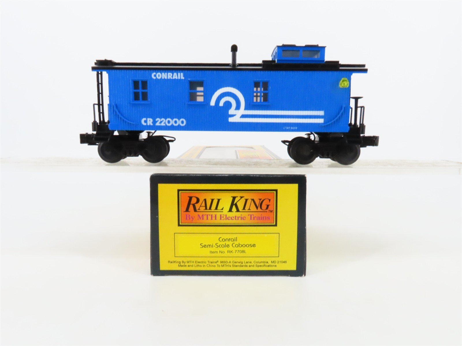 O Gauge 3-Rail Semi-Scale MTH Rail King RK-7708L CR Conrail Caboose #22000