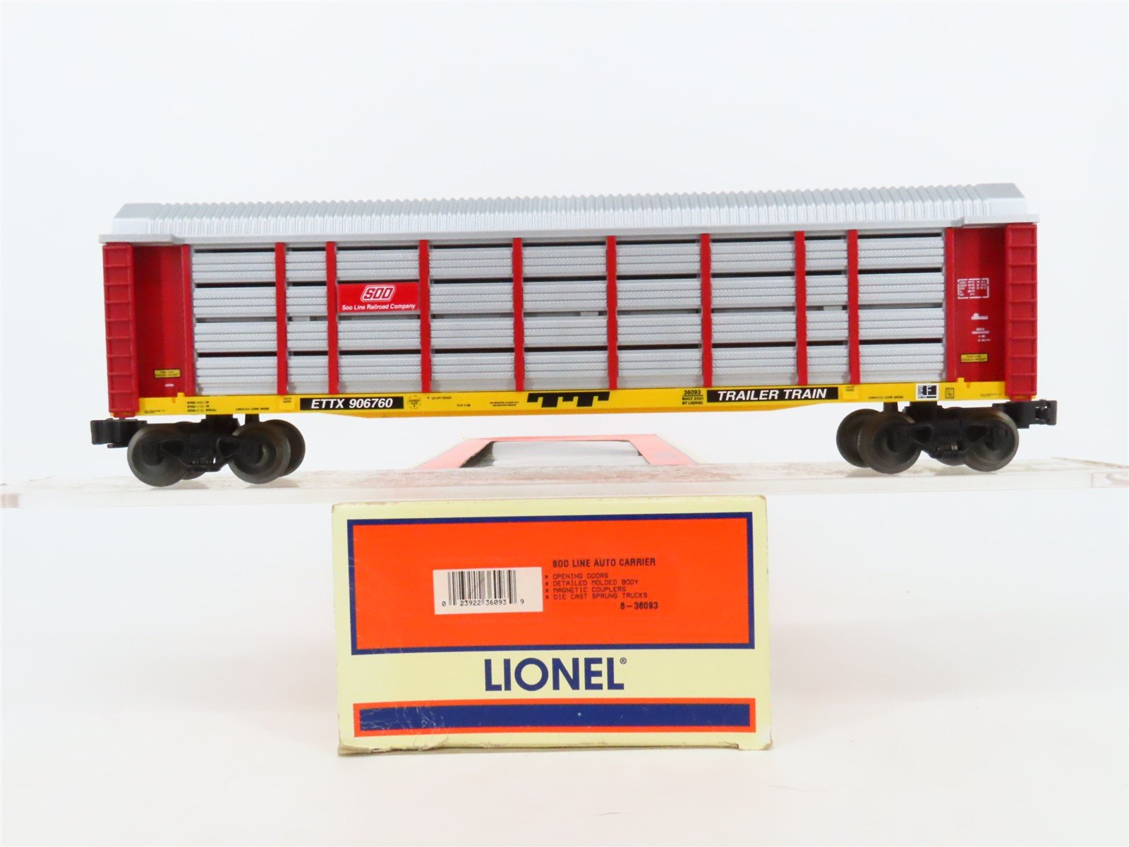 O Gauge 3-Rail Lionel 6-36093 ETTX Trailer Train Soo Line Auto Carrier #906760