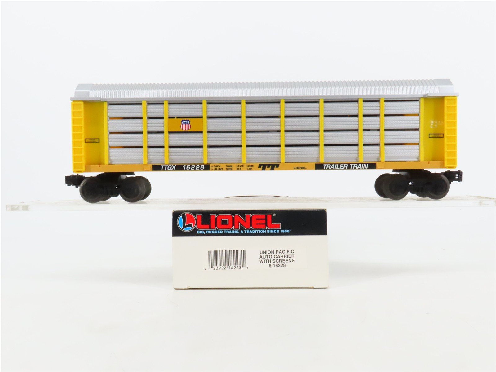 O Gauge 3-Rail Lionel 6-16228 TTGX UP Union Pacific Railroad Auto Carrier #16228