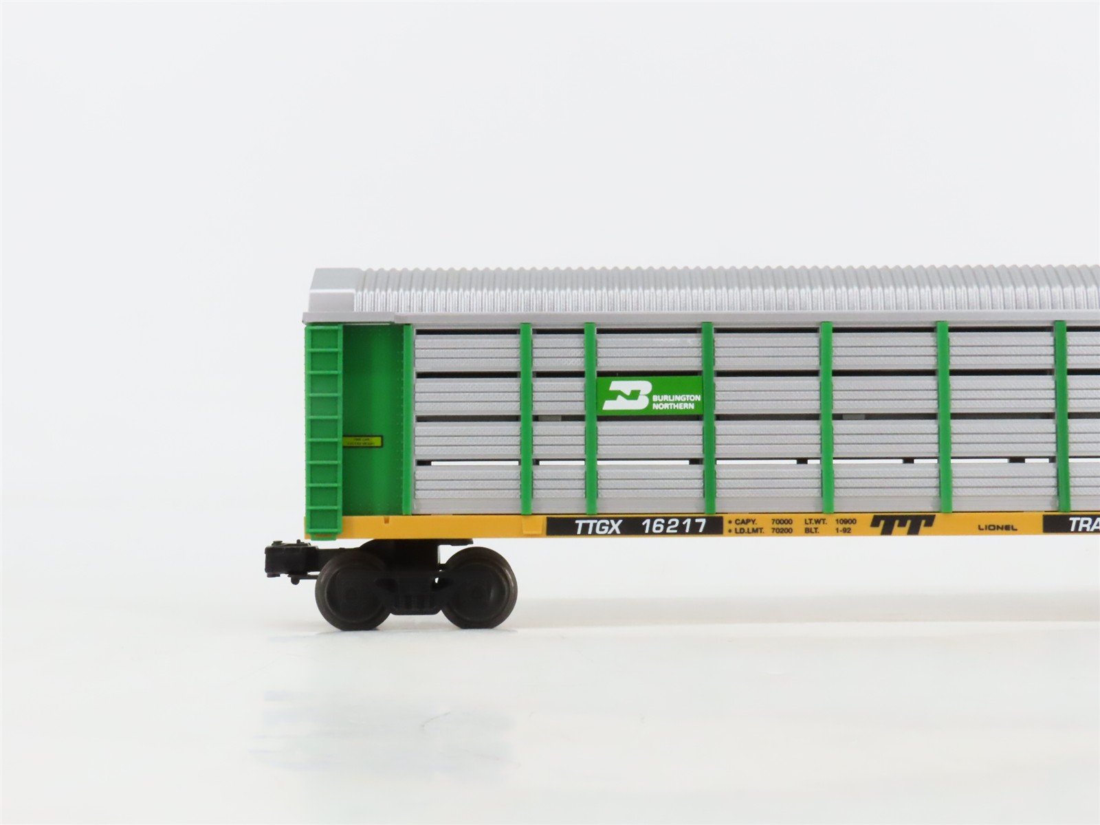 O Gauge 3-Rail Lionel TTGX BN Burlington Northern Railroad Auto Carrier #16217