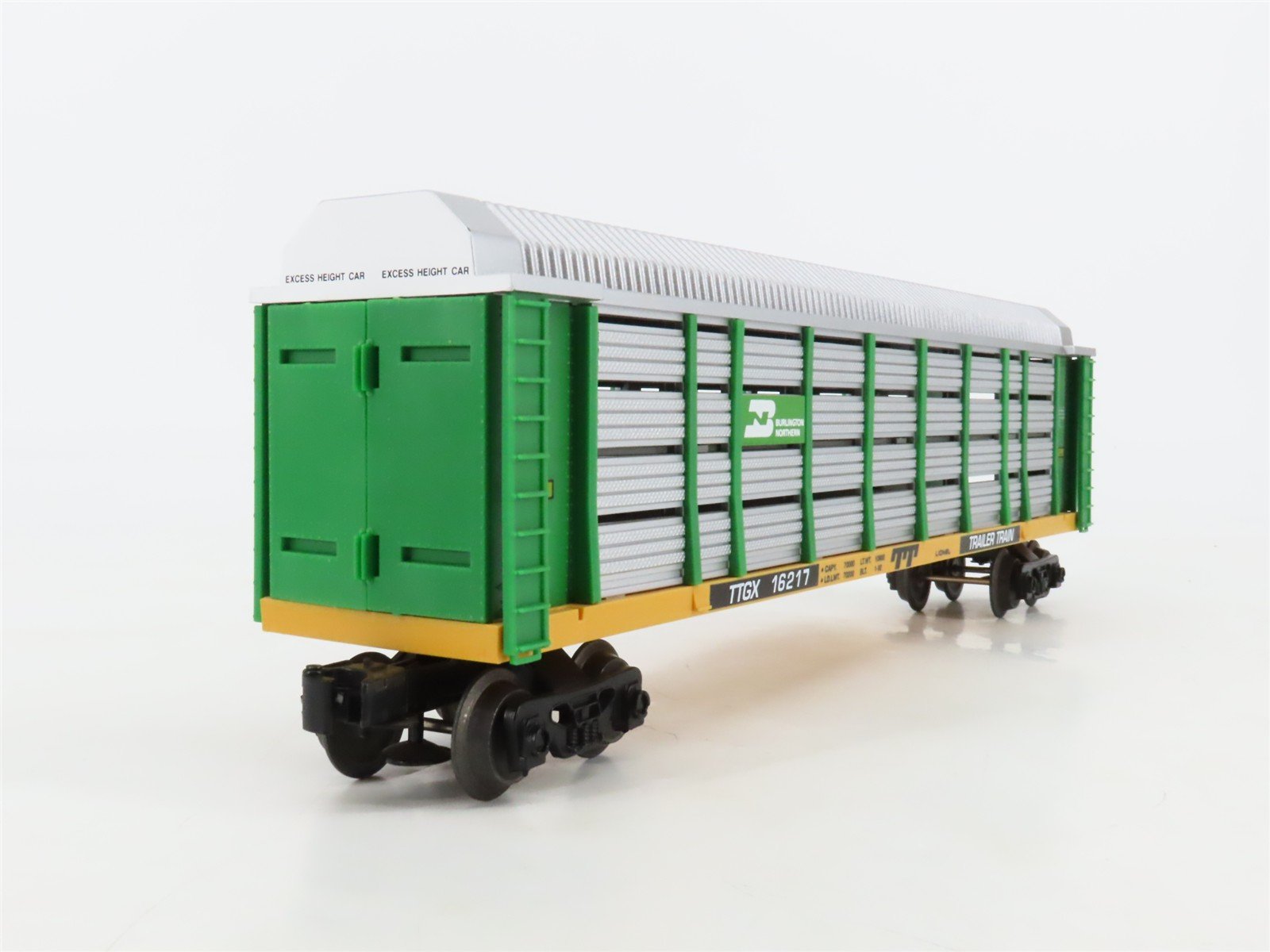 O Gauge 3-Rail Lionel TTGX BN Burlington Northern Railroad Auto Carrier #16217