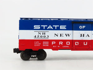 O Gauge 3-Rail Lionel 6-17217 NH State of Maine Single Door Box Car #45003