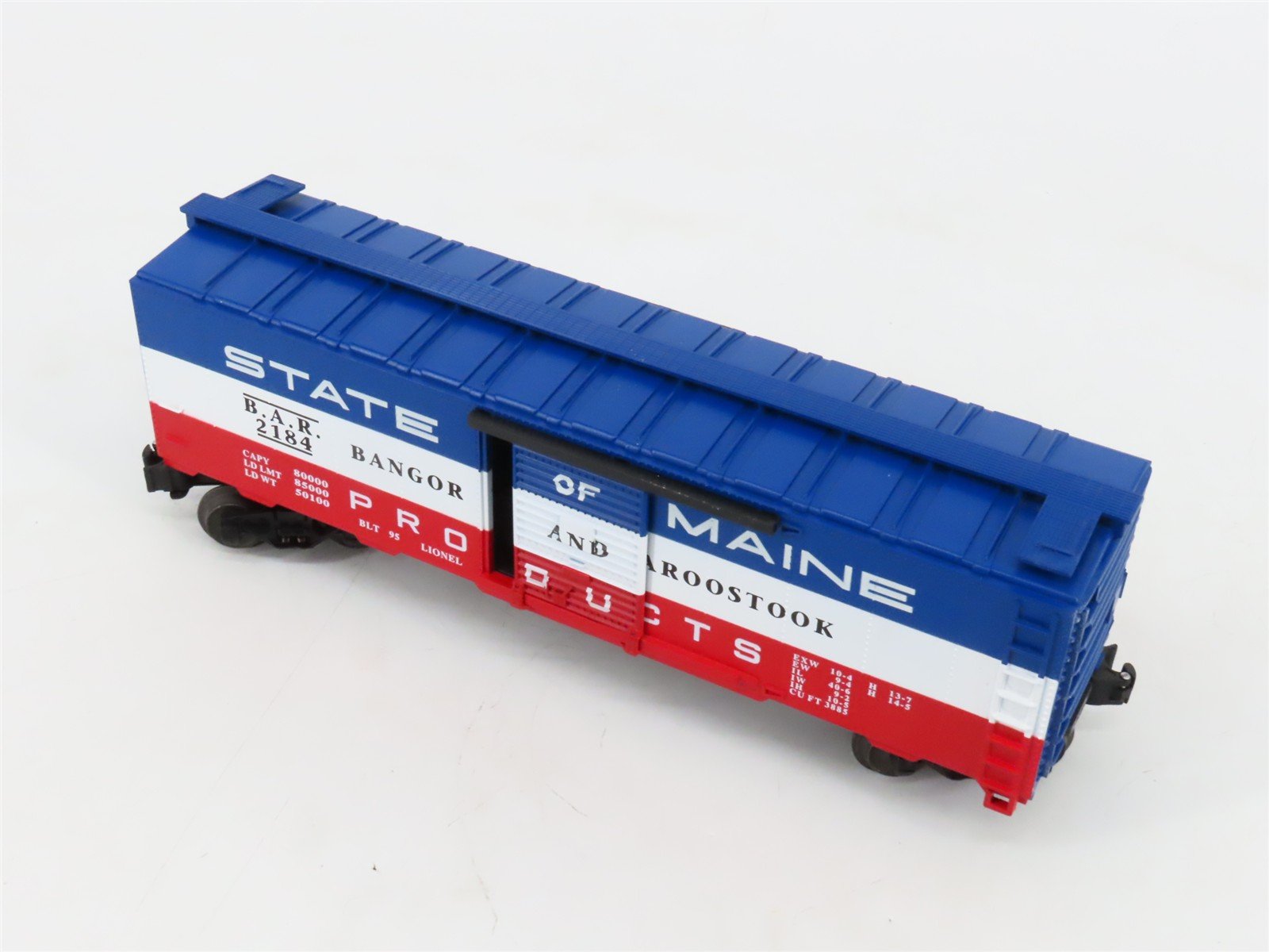 O Gauge 3-Rail Lionel 6-17218 BAR State of Maine Single Door Box Car #2184
