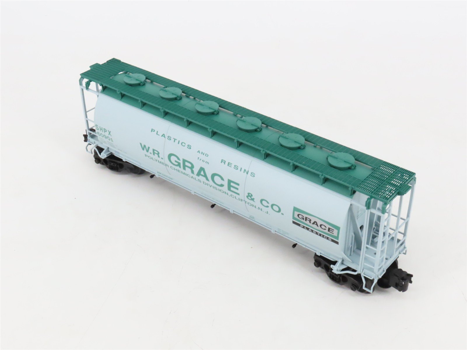O Gauge 3-Rail Atlas 6306-3 SHPX W.R. Grace & Co 3-Bay Cylindrical Hopper #60901