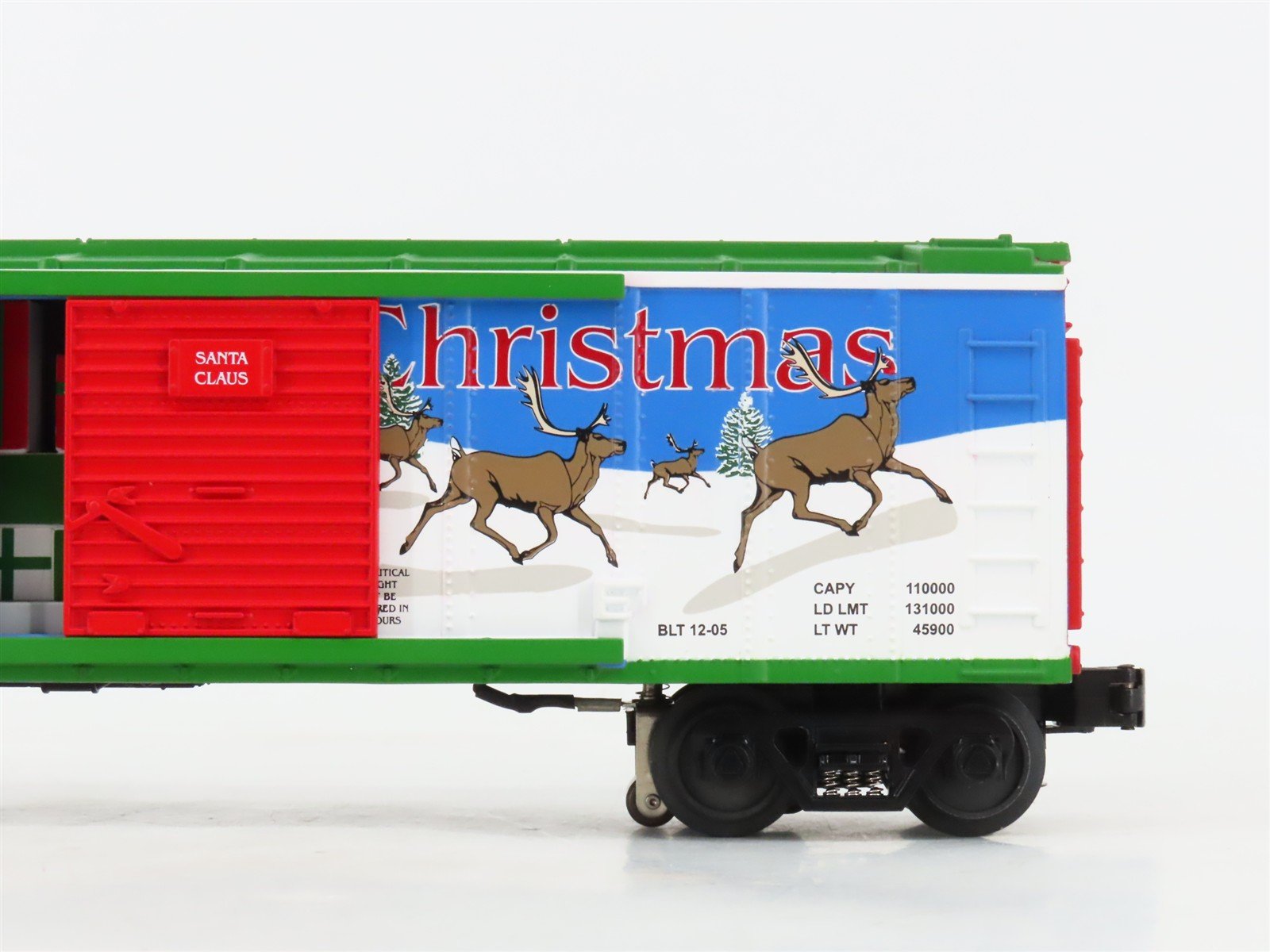 O Gauge 3-Rail MTH Rail King 30-79126 Christmas Operating Box Car w/ Signal Man