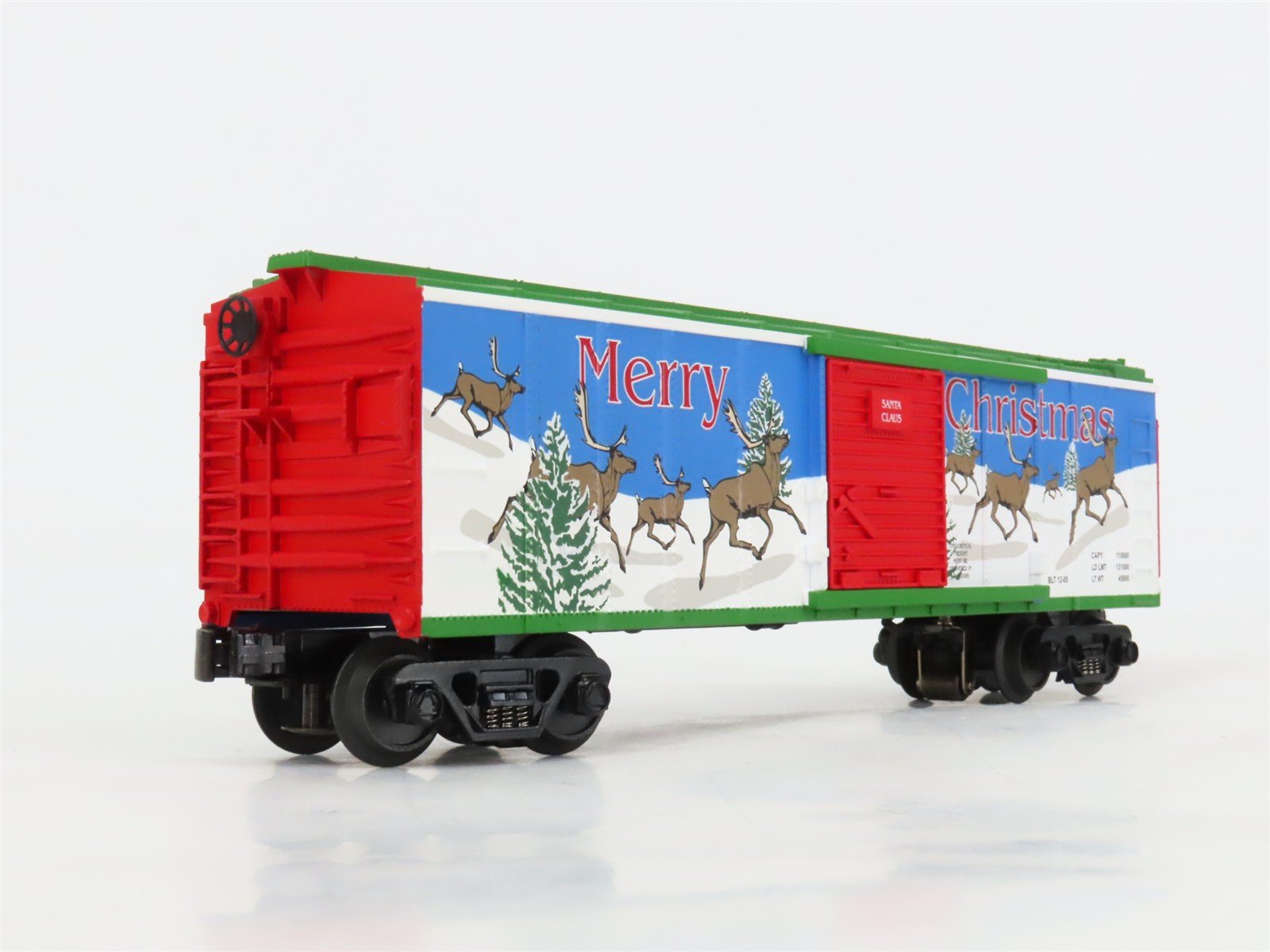 O Gauge 3-Rail MTH Rail King 30-79126 Christmas Operating Box Car w/ Signal Man