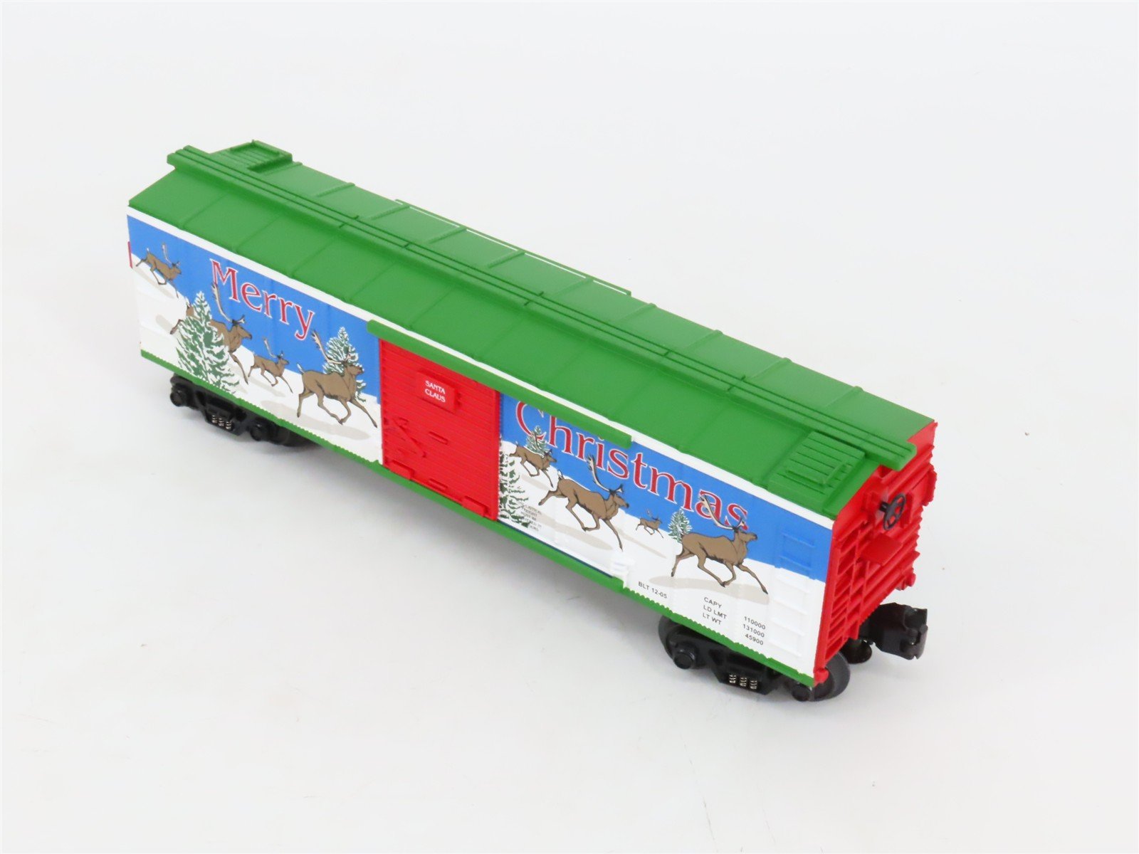 O Gauge 3-Rail MTH Rail King 30-79126 Christmas Operating Box Car w/ Signal Man