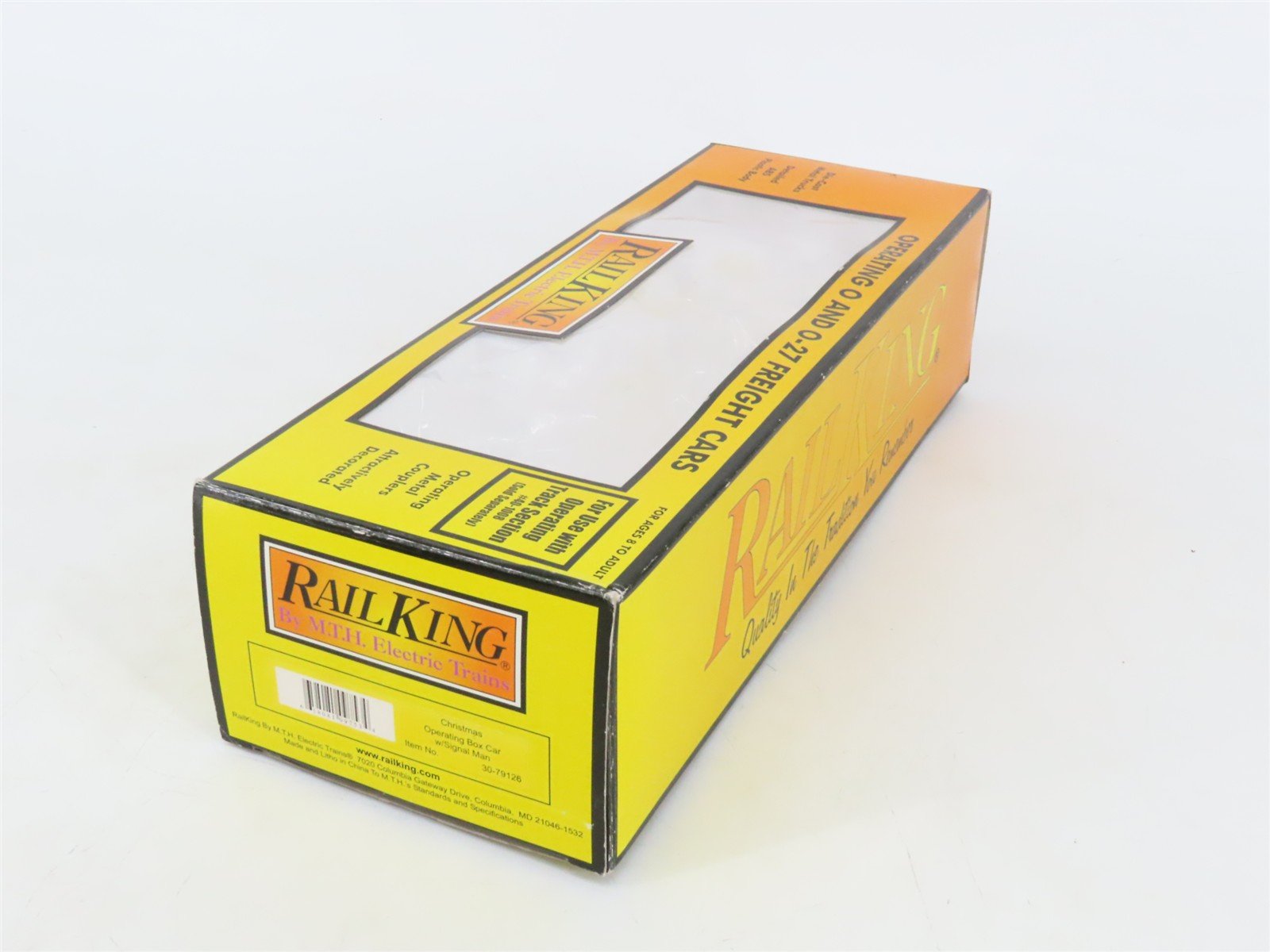 O Gauge 3-Rail MTH Rail King 30-79126 Christmas Operating Box Car w/ Signal Man